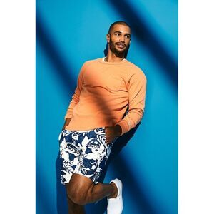 Reyn Spooner + Todd Snyder Mens 30 Short Hawaiian Blue Floral Cotton 9" USA Made